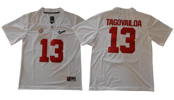 Alabama Crimson Tide Men 13 Tua Tagovailoa Football Jersey-001