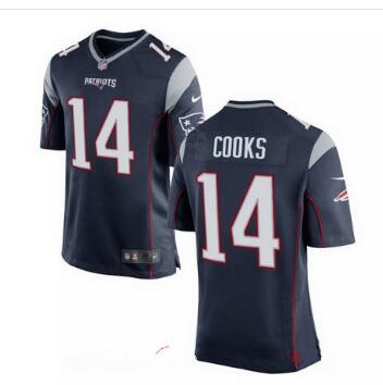 Men's New England Patriots #14 Brandin Cooks Navy Blue Team Color Stitched NFL Nike Elite Jersey