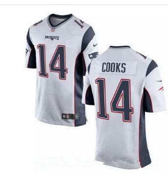 Men's New England Patriots #14 Brandin Cooks  Stitched NFL Nike  Jersey-001