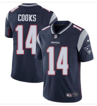 Men's New England Patriots #14 Brandin Cooks  Stitched NFL Nike  Jersey-002
