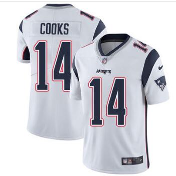 Men's New England Patriots #14 Brandin Cooks  Stitched NFL Nike  Jersey-003