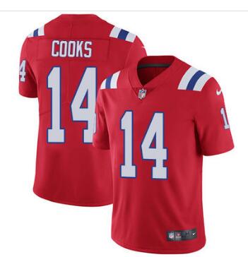 Men's New England Patriots #14 Brandin Cooks  Stitched NFL Nike  Jersey-004