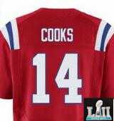 2018 Super Bowl Patch Men's New England Patriots #14 Brandin Cooks Stitched NFL Nike Jersey-006