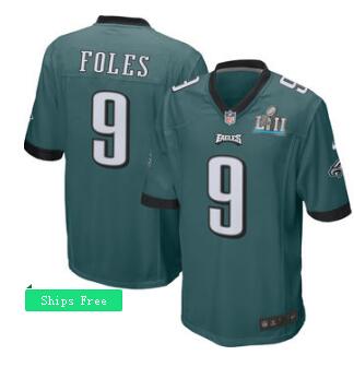 Men's Philadelphia Eagles Nick Foles Nike Super Bowl LII Bound Game Jersey-001