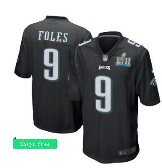 Men's Philadelphia Eagles Nick Foles Nike Super Bowl LII Bound Game Jersey-002