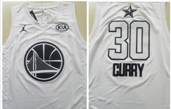 2018 New Mens New 30 Curry Jerseys stitched ALL STAR GAME city NBA Jerseys White
