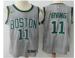Men's Boston Celtics #11 Kyrie Irving Gray NBA Swingman City Edition Jersey