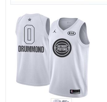 Nike Pistons #0 Andre Drummond White NBA Jordan Swingman 2018 All-Star Game Jersey