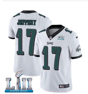 Men's Nike Eagles #17 Alshon Jeffery White Super Bowl LII Stitched NFL Vapor Untouchable Limited Jersey