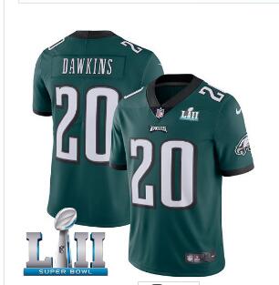 Men's Nike Eagles #20 Brian Dawkins  Super Bowl LII Stitched NFL Vapor Untouchable Limited Jersey-003