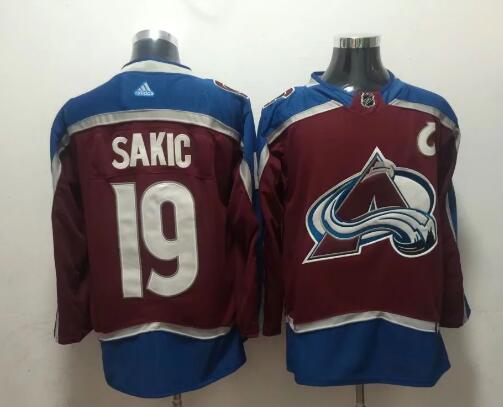 2018 Adidas Colorado Avalanche 19 Joe Sakic blue men nhl ice hockey New jerseys