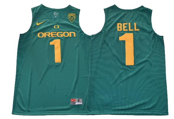 1 Bell Hommes Oregon Ducks College Jersey-001