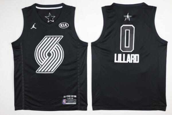 Portland Trail Blazers 0 Damian Lillard  All Star Basketball Jersey