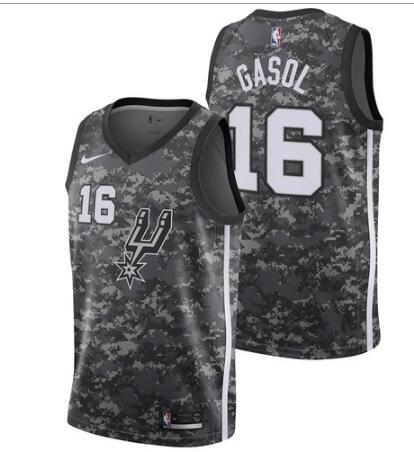 Nike San Antonio Spurs City Edition 16# Pau Gasol Basketball Jersey