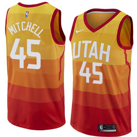 2018 New Nike Men 45 Donovan Mitchell Jersey City Edition