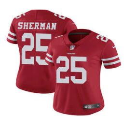 Women's San Francisco 49ers #25 Richard Sherman 2017 Vapor Untouchable Stitched NFL Nike Limited Jersey