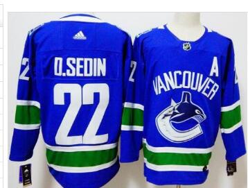 Adidas Vancouver Canucks #22 Daniel Sedin Blue Home Authentic Stitched NHL Jersey