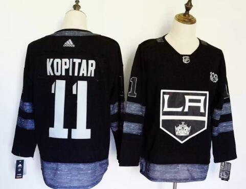 Adidas Kings #11 Anze Kopitar Black 1917-2017 100th Anniversary Stitched NHL Jersey