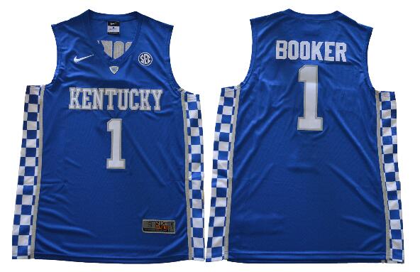 custom kentucky 1 Booker Men Basketball Jersey