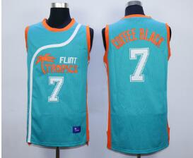 Flint Tropics 7 Coffe Black  Semi Pro Movie Stitched Basketball Jersey-001