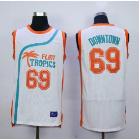 Flint Tropics 69 Downtown Teal Semi Pro Movie Stitched Basketball Jersey