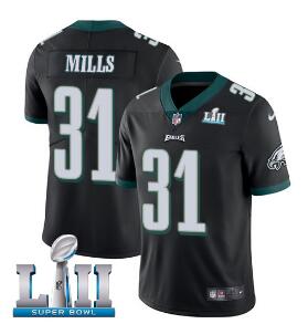 Men's Nike Eagles #31 Jalen Mills  Super Bowl LII Stitched NFL Vapor Untouchable Limited Jersey-001