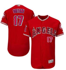 Men's Los Angeles Angels Shohei Ohtani Majestic Scarlet Alternate Cool Base Replica Player Jersey