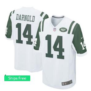 Men's New York Jets Sam Darnold Nike White 2018 NFL Draft Pick Game Jersey