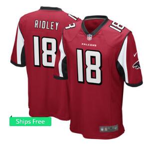Men's Atlanta Falcons Calvin Ridley Nike Red 2018 NFL Draft First Round Pick Game Jersey