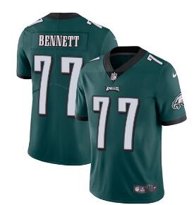 Nike Philadelphia Eagles #77 Michael Bennett Midnight Green Team Color Men's Stitched NFL Vapor Untouchable Limited Jersey-001