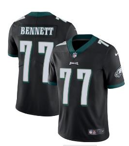 Nike Philadelphia Eagles #77 Michael Bennett Black Alternate Men's Stitched NFL Vapor Untouchable Limited Jersey