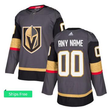 Men's Vegas Golden Knights adidas White Away Authentic Custom Jersey-002