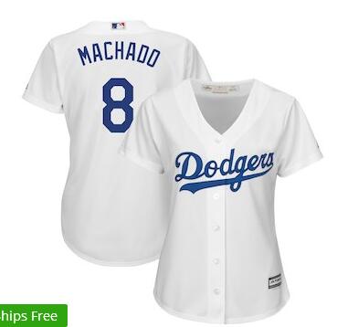 Women's Los Angeles Dodgers Manny Machado Majestic  Cool Base Jersey