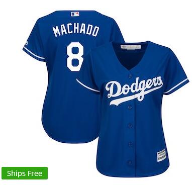 Women's Los Angeles Dodgers Manny Machado Majestic  Cool Base Jersey