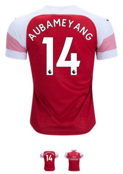 Pierre-Emerick Aubameyang Arsenal 18/19 Home Jersey by PUMA