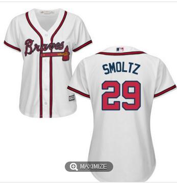 Women's John Smoltz Replica Majestic Jersey-001