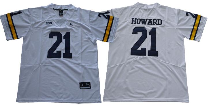 2018 Michigan Wolverines  21 Desmond Howard College Jersey-003