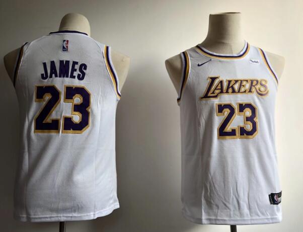 18-19 Kid's Los Angeles Lakers #23 Lebron James Basketball Jersey-001