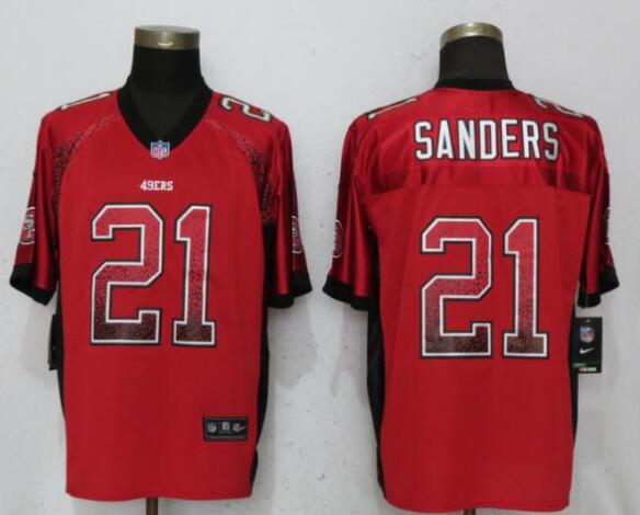 NEW Nike San Francisco 49ers 21 Sanders Elite Jerseys-004