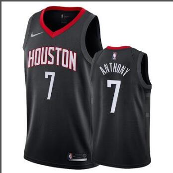 Men  Houston Rockets 7 Carmelo Anthony Basketball Jersey-001