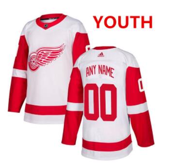 Youth Adidas Detroit Red Wings NHL  Customized Jersey with Any Name and No.-002