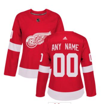 Women's Adidas Detroit Red Wings Customized  NHL Jersey-001