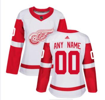 Women's Adidas Detroit Red Wings Customized  NHL Jersey-002