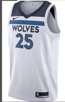 New Men's Minnesota Timberwolves 25 Derrick Rose baseetball jersey-001