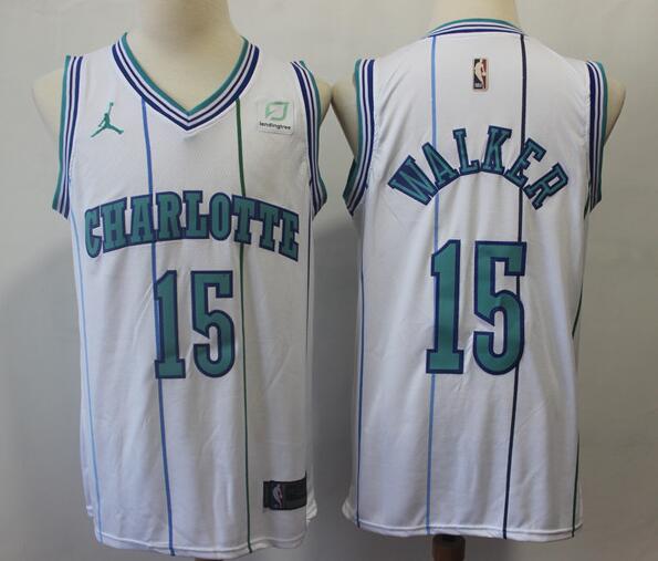 Men's Charlotte Hornets Kemba Walker 15 Jersey  Stitched-001