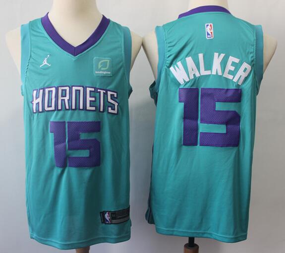 Men's Charlotte Hornets Kemba Walker 15 Jersey  Stitched-002