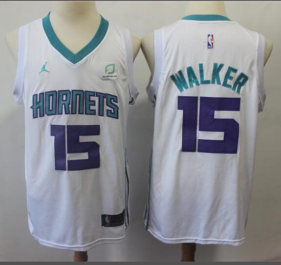 Men's Charlotte Hornets Kemba Walker 15 Jersey  Stitched-003