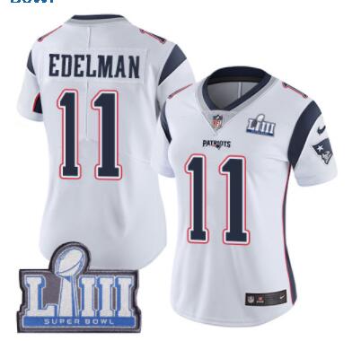 Women's New England Patriots #11 Julian Edelman 2019 Super Bowl LIII Bound Limited Jersey-001