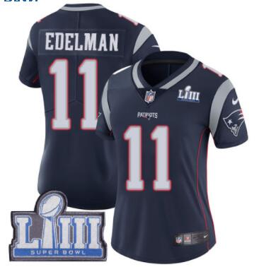Women's New England Patriots #11 Julian Edelman 2019 Super Bowl LIII Bound Limited Jersey-003