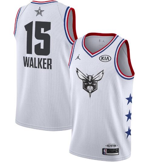 Hornets #15 Kemba Walker  Basketball Jordan Swingman 2019 All-Star Game Jersey-001